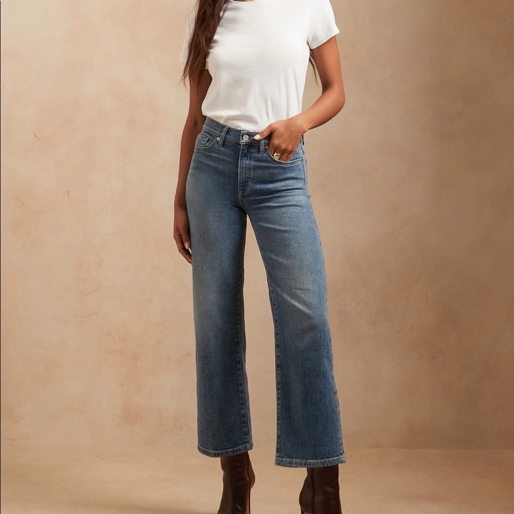 Banana Republic Wide Leg Crop Jeans